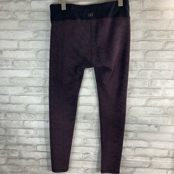 Calia Women's Jacquard Leggings Purple/Black Snakeskin Size Large - Picture 4 of 12